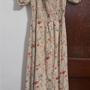 Baltic Born Cream Orange Smocked Sundress